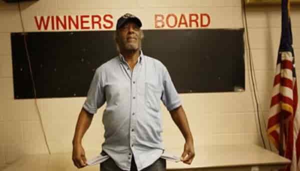 Yancy în momentul câștigării premiului.